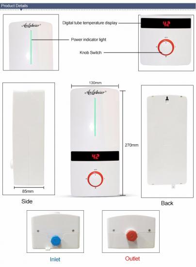 electric hot water heater tankless