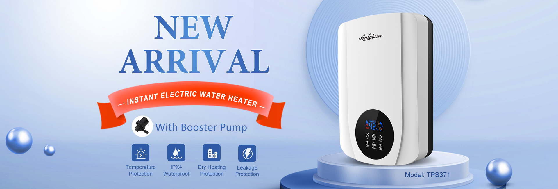 New water heater with pump